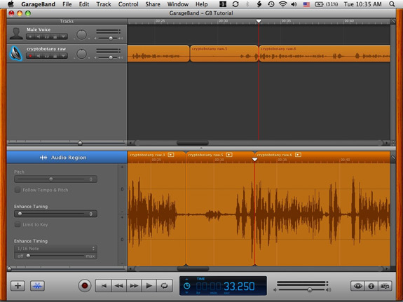 Edit pre recorded audio on garageband mac free